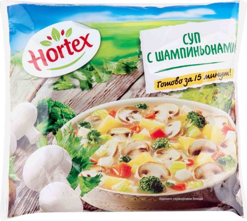 Смесь овощная Hortex (Хортекс) Суп с шампиньонами замороженная 400гр